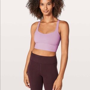 Lululemon Free to Be Long Line Light Support Bra in Misty Shell